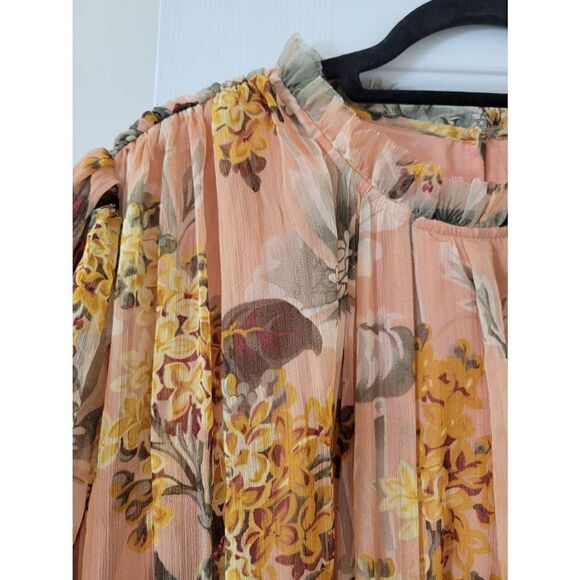 Anthropologie Amaranth Puff-Sleeved Mini Dress Not So Serious NWT Size XL - Picture 4 of 14